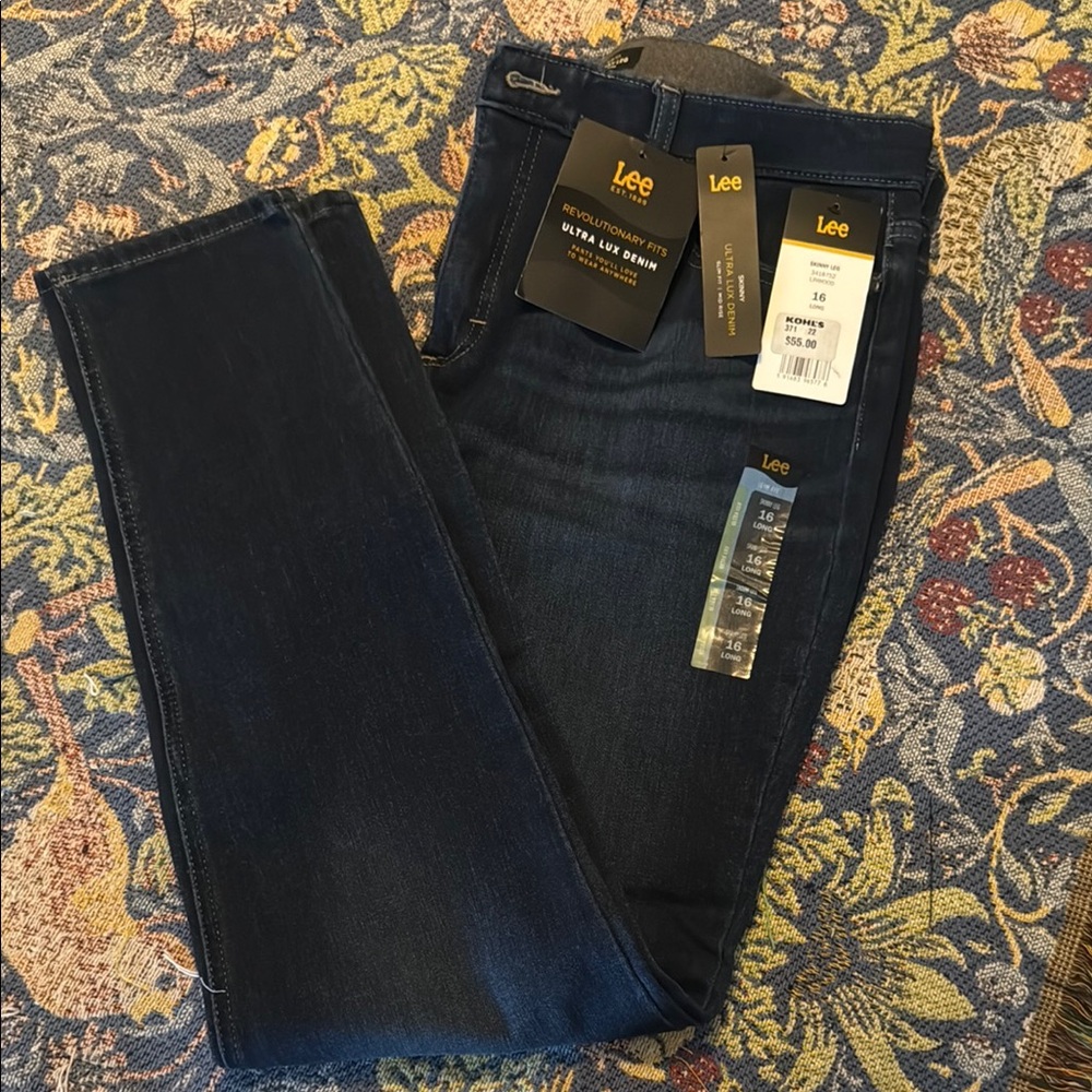 Lee Skinny Fit - Long - Dark Blue Denim Jeans